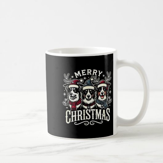 Christmas Australian Shepherd Santa Hat Aussie Chr Kaffeetasse (Rechts)