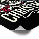 Christmas Australian Shepherd Santa Hat Aussie Chr Poster (Ecke)