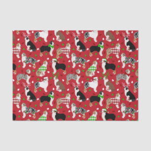 Christmas Australian Shepherd Seidenpapier