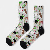 Christmas Australian Shepherd Socken (Linkes Detail)