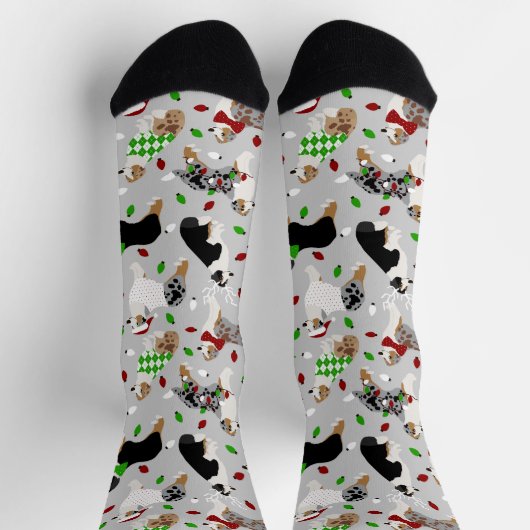 Christmas Australian Shepherd Socken (Oben)