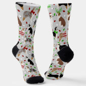 Christmas Australian Shepherd Socken (Gewinkelt)