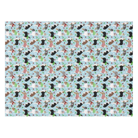 Christmas Australian Shepherd Tablecloth Tischdecke (Vorderseite (Horizontal))