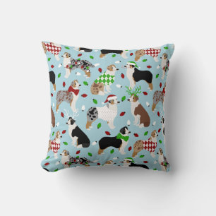 Christmas Australian Shepherd Throw Kissen