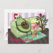 Christmas Avocado Postcard Postkarte (Vorne/Hinten)
