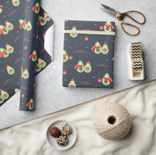 Christmas Avocado Wrapping Paper Geschenkpapier