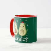 Christmas Avocatos Kawaii Cat & Avocado Tasse (Vorderseite Links)