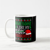 Christmas Awesome Like My Daughter Santa Hat Ugly Kaffeetasse (Links)