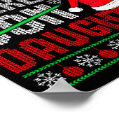 Christmas Awesome Like My Daughter Santa Hat Ugly Poster (Ecke)