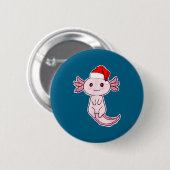 Christmas Axolotl  Button (Vorne & Hinten)