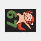 Christmas Axolotl Dabbing 67 Meme Six Seven Funny Fleecedecke (Vorderseite (Horizontal))