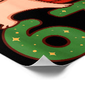 Christmas Axolotl Dabbing 67 Meme Six Seven Funny  Poster (Ecke)