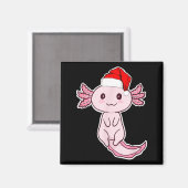 Christmas Axolotl  Magnet (Vorderseite/Rückseite)