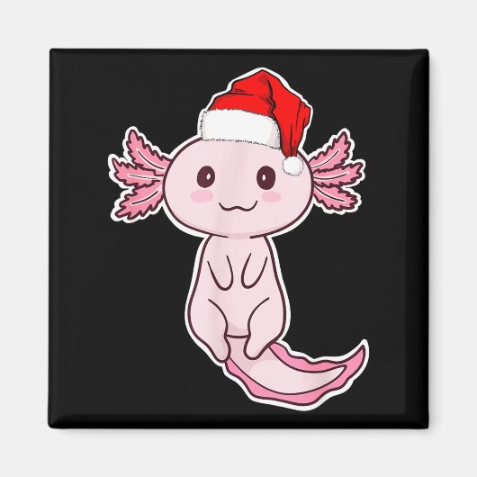 Christmas Axolotl  Magnet (Vorne)