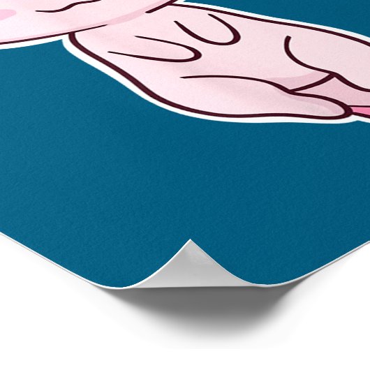 Christmas Axolotl  Poster (Ecke)