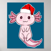Christmas Axolotl  Poster (Vorne)