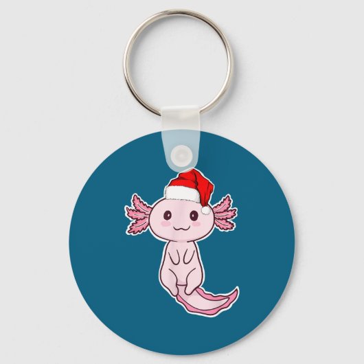 Christmas Axolotl Schlüsselanhänger (Vorderseite)