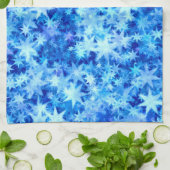 Christmas Azure Horizon Geschirrtuch (Gefaltet)