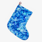 Christmas Azure Horizon Großer Weihnachtsstrumpf (Vorderansicht (hängend))