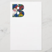 CHRISTMAS B SCHREIBEN / SANTA CLAUS MIT ROtem RIBB Briefpapier (Vorderseite)