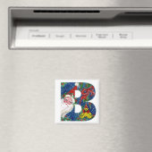 CHRISTMAS B SCHREIBEN / SANTA RED RIBON MONOGRAMM MAGNET (In Situ (Geschirrspüler))