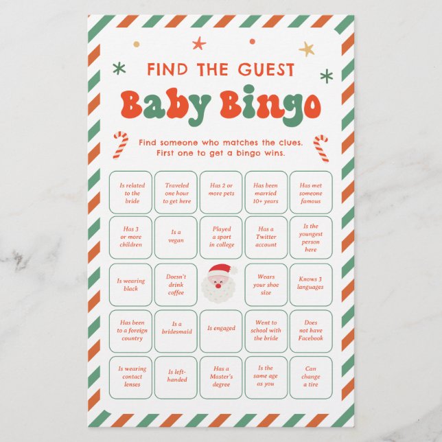 Christmas Baby Bingo Finden Sie das Game (Vorderseite)
