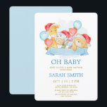 Christmas Baby Blue ist eine Baby-Dusche Einladung<br><div class="desc">Weihnachtsaufenthalt für Kinder</div>