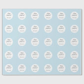 Christmas Baby Blue Simple Modern Geometric Geschenkpapier (Flach)