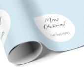 Christmas Baby Blue Simple Modern Geometric Geschenkpapier (Rolleneckpunkt)