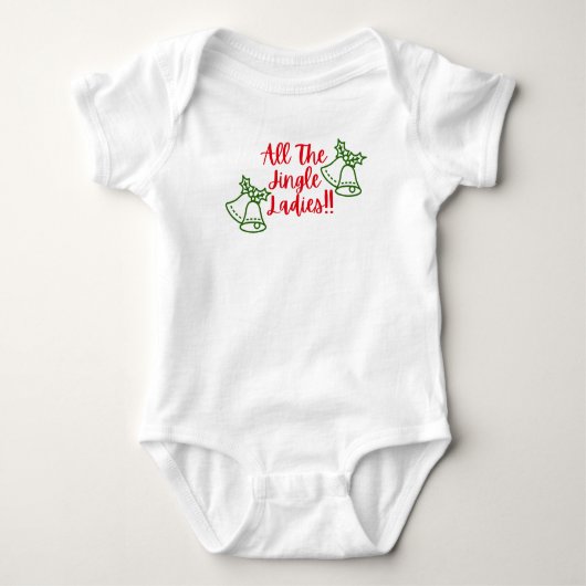 Christmas Baby Bodysuit - Jingle Ladys Bells Baby Strampler (Vorderseite)