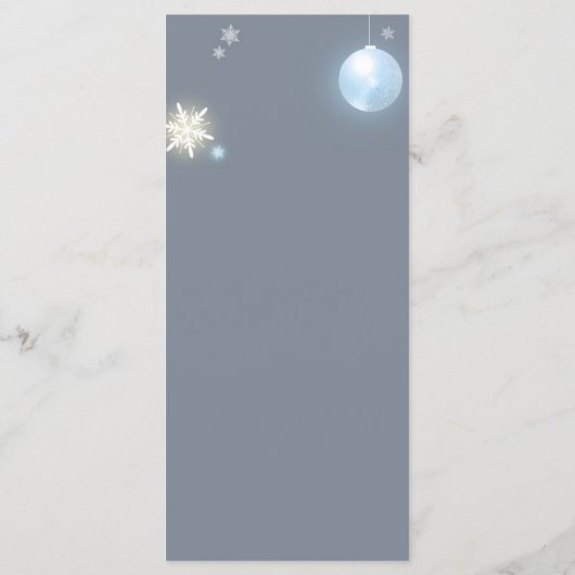 Christmas Baby Boy Baby Shooter Party Menükarte (Rückseite)