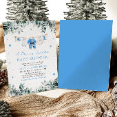 Christmas Baby Boy Blue ein kleines Baby Duschbad Einladung