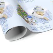 Christmas Baby Boy Foto Elephant Personalisiert Geschenkpapier (Rolleneckpunkt)