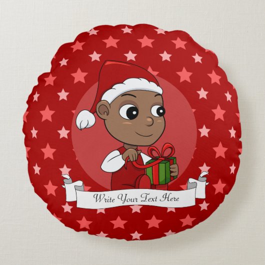 Christmas baby cartoon round pillow rundes kissen (Vorderseite)