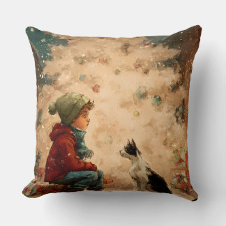 Christmas Baby & Cat Pillow – Soft, Snuggly & Full Kissen