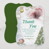 Christmas Baby Danke-Karte Einladung (Vorne/Hinten)