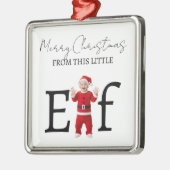 Christmas Baby Elf First Christmas Ornament Aus Metall (Links)