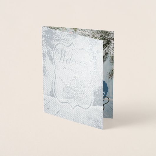 Christmas Baby Foil Ankündigung & Vielen Dank (Vorderseite)