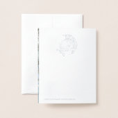 Christmas Baby Foil Ankündigung & Vielen Dank (Rückseite mit Umschlag)