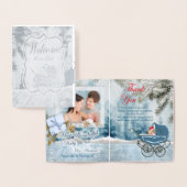 Christmas Baby Foil Ankündigung & Vielen Dank (Anzeige)