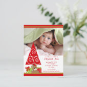 Christmas Baby Girl Foto Ankündigung (Stehend Vorderseite)
