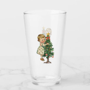 Christmas Baby Girl Glass Cup Glas