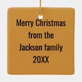 Christmas Baby Jesus In a Manger Keramikornament (Rückseite)