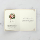 Christmas Baby Jesus Poinsettias Deacon Feiertagskarte (Innenseite)