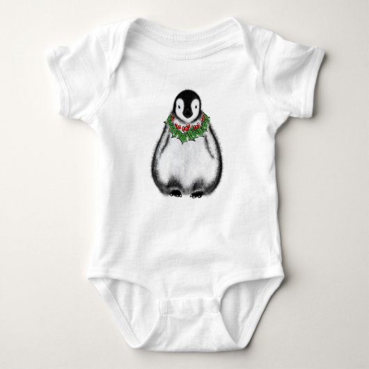 Christmas baby penquin baby strampler (Vorderseite)