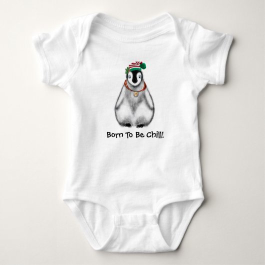 Christmas baby penquin baby strampler (Vorderseite)