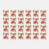 Christmas Baby Red Fox Swinging Geschenkpapier Set (Vorderseite 2)