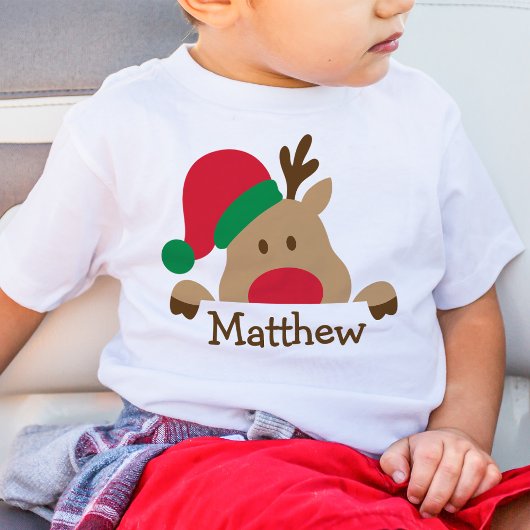 Christmas Baby Rentier Personalisiert Kid T - Shir Baby T-shirt