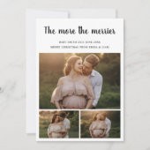 Christmas Baby Reveal pregnancy Card Feiertagskarte (Vorderseite)