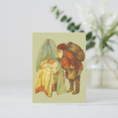 Christmas Baby Santa Clause Vintag Feiertagspostkarte (Stehend Vorderseite)